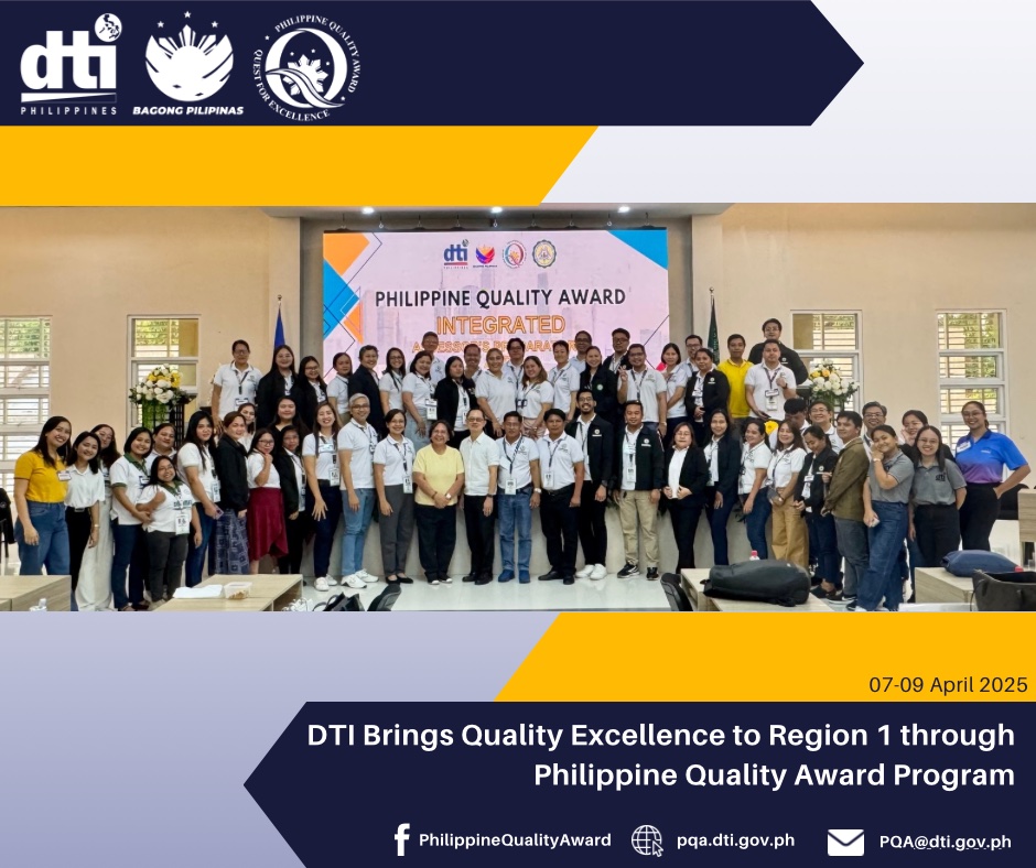DTI Brings Quality Excellence to Region 1 through Philippine Quality Award Program